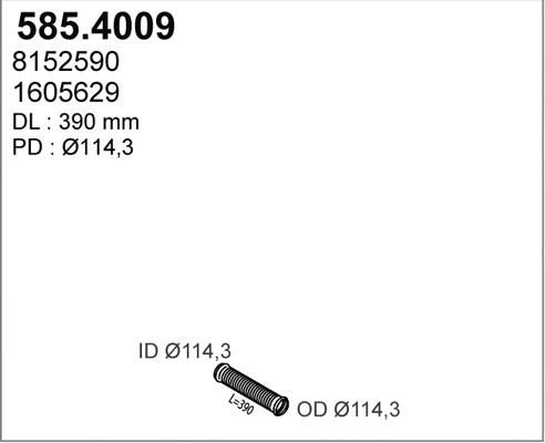 Flexible Pipe, exhaust system (585.4009)