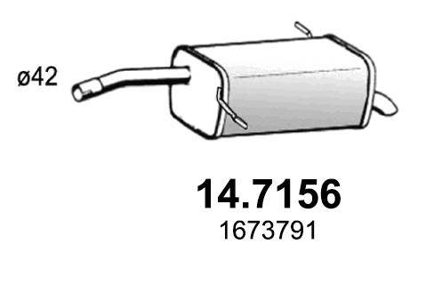 Rear Muffler (14.7156)