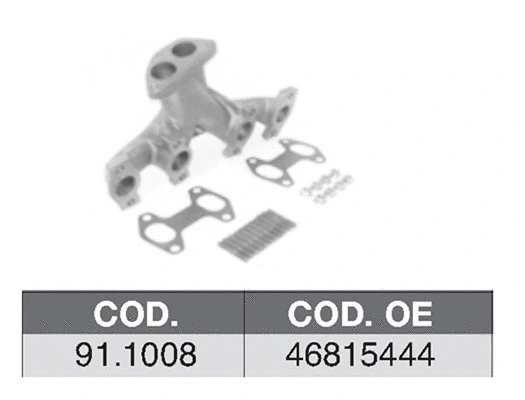 Manifold, exhaust system (91.1008)