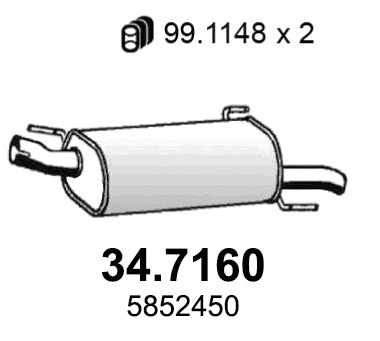Rear Muffler (34.7160)