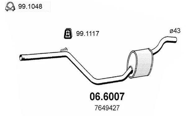 Centre Muffler (06.6007)