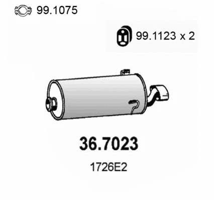 Rear Muffler (36.7023)
