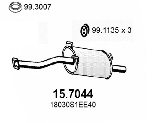 Rear Muffler (15.7044)