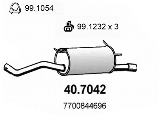 Rear Muffler (40.7042)