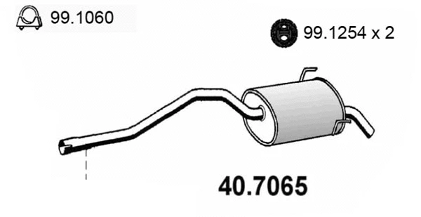 Rear Muffler (40.7065)