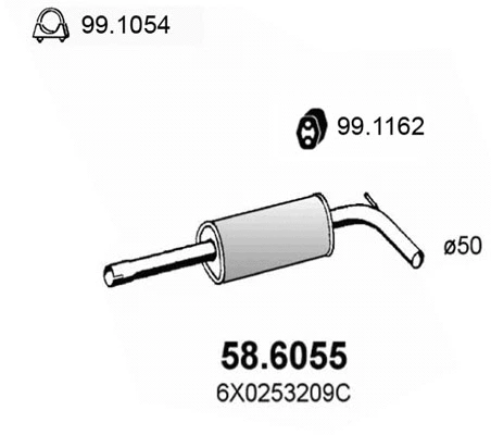 Centre Muffler (58.6055)