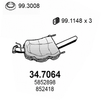 Rear Muffler (34.7064)