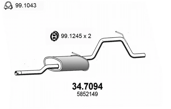 Rear Muffler (34.7094)