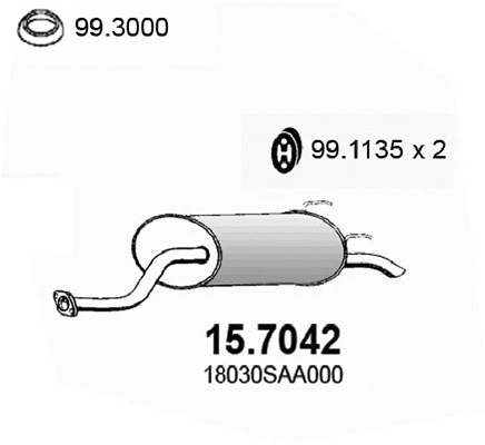 Rear Muffler (15.7042)