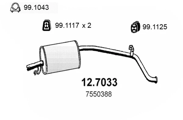 Rear Muffler (12.7033)