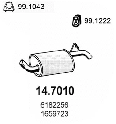 Rear Muffler (14.7010)