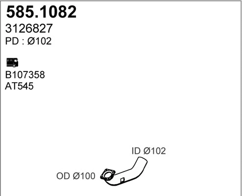 Exhaust Pipe (585.1082)