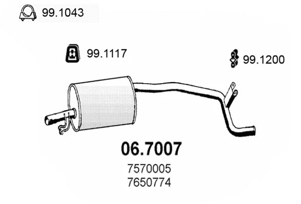 Rear Muffler (06.7007)