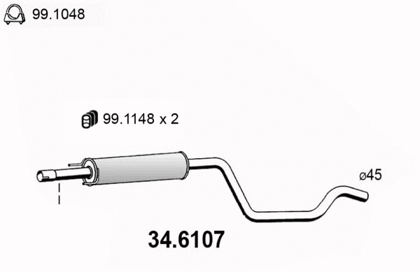 Centre Muffler (34.6107)