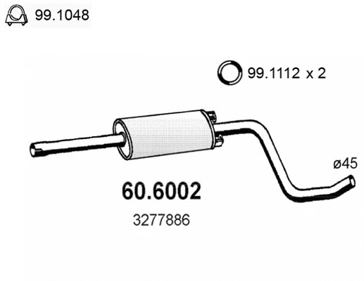 Centre Muffler (60.6002)