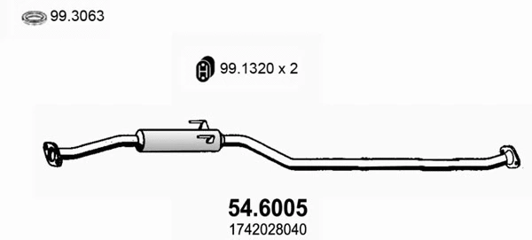 Centre Muffler (54.6005)