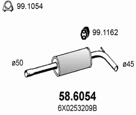 Centre Muffler (58.6054)