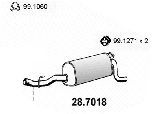 Rear Muffler (28.7018)