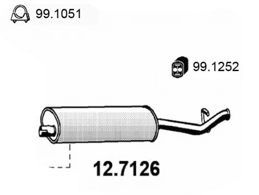 Rear Muffler (12.7126)