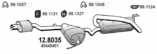 Centre/Rear Muffler (12.8035)