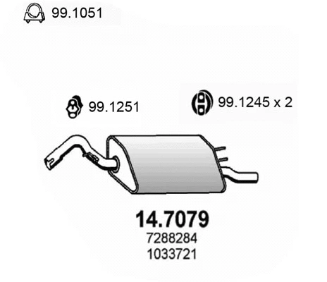Rear Muffler (14.7079)