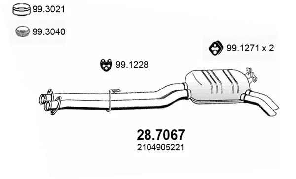 Rear Muffler (28.7067)