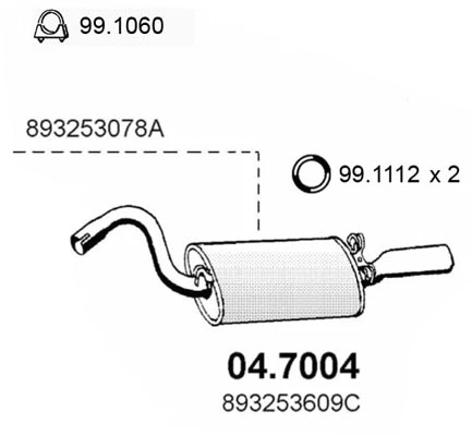 Rear Muffler (04.7004)