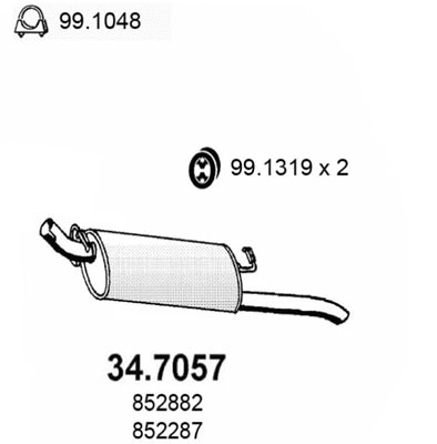Rear Muffler (34.7057)