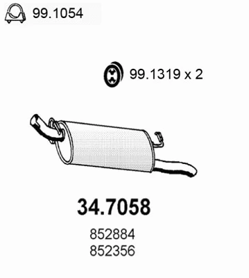 Rear Muffler (34.7058)