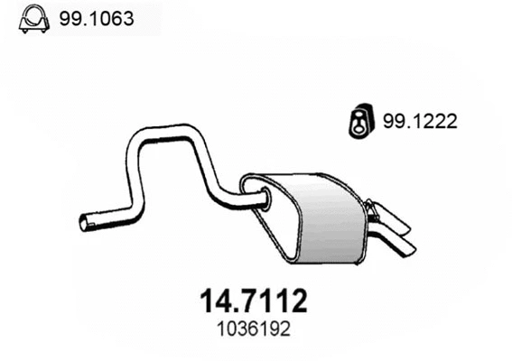 Rear Muffler (14.7112)