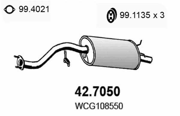 Rear Muffler (42.7050)