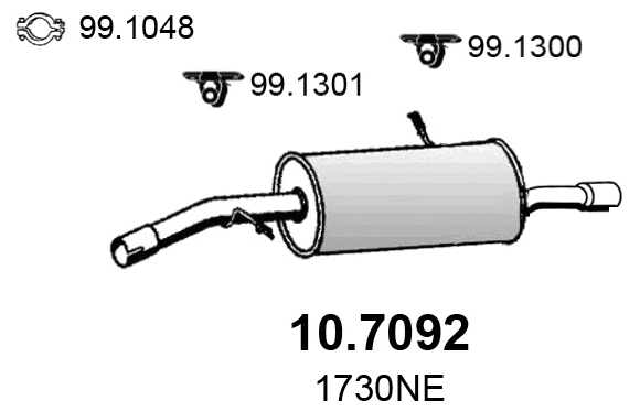 Rear Muffler (10.7092)