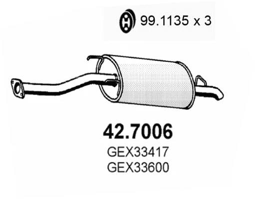 Rear Muffler (42.7006)