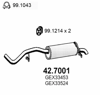 Rear Muffler (42.7001)