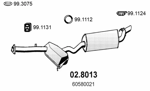 Centre/Rear Muffler (02.8013)