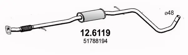 Centre Muffler (12.6119)