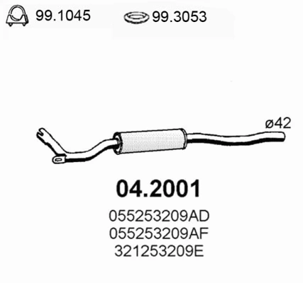 Front Muffler (04.2001)