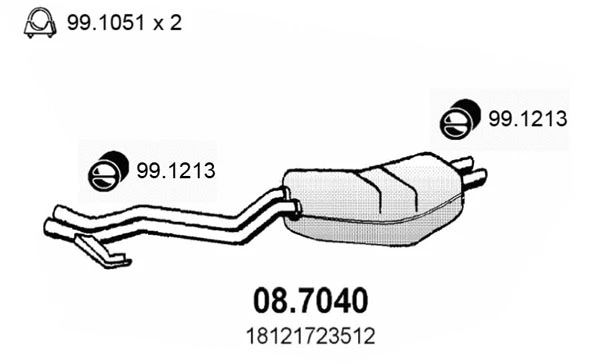 Rear Muffler (08.7040)