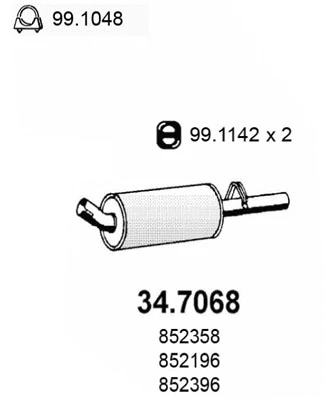 Rear Muffler (34.7068)