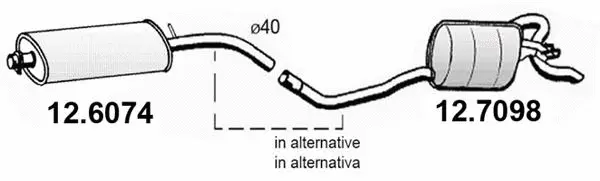 Rear Muffler (12.7098)