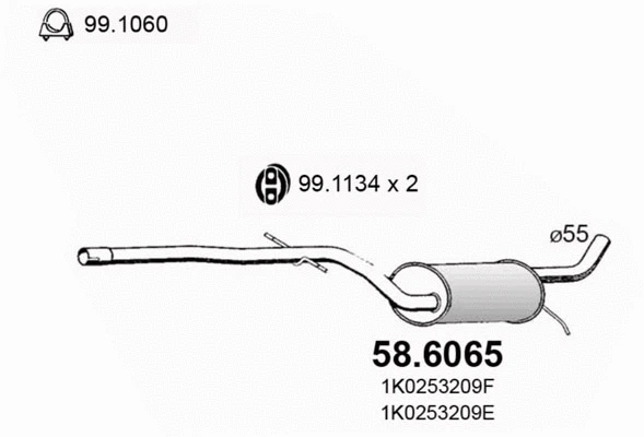 Centre Muffler (58.6065)
