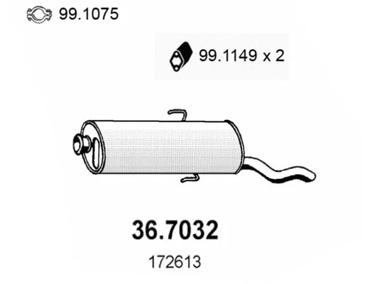 Rear Muffler (36.7032)