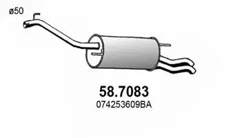 Rear Muffler (58.7083)