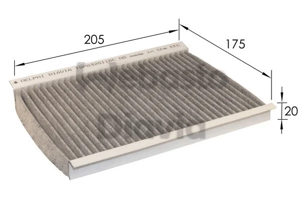 Filter, cabin air (82D0325116CA)