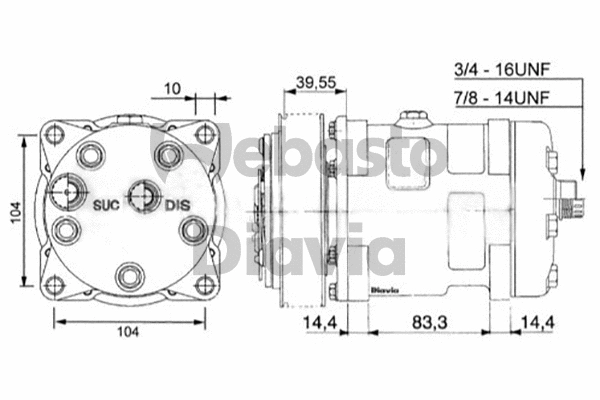 Compressor, air conditioning (82D015520CA)
