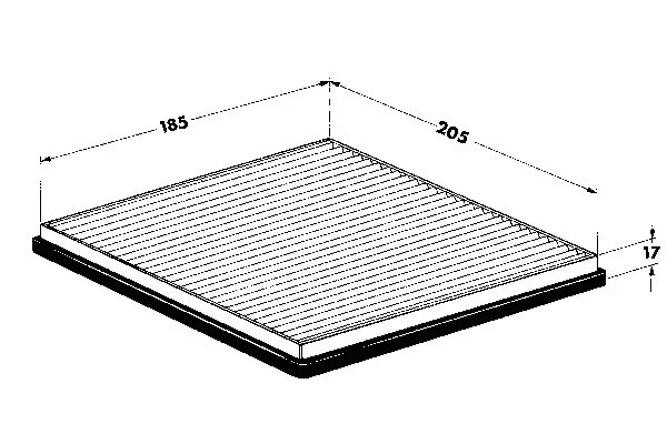 Filter, cabin air (82D0325082A)