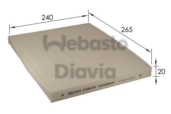 Filter, cabin air (82D0325205A)