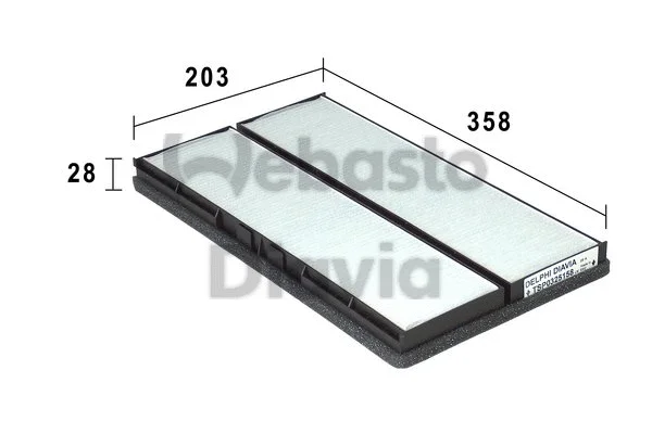Filter, cabin air (82D0325158A)