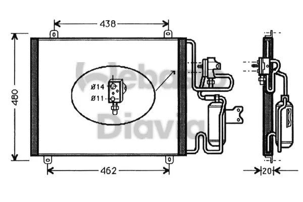 Condenser, air conditioning (82D0225365A)