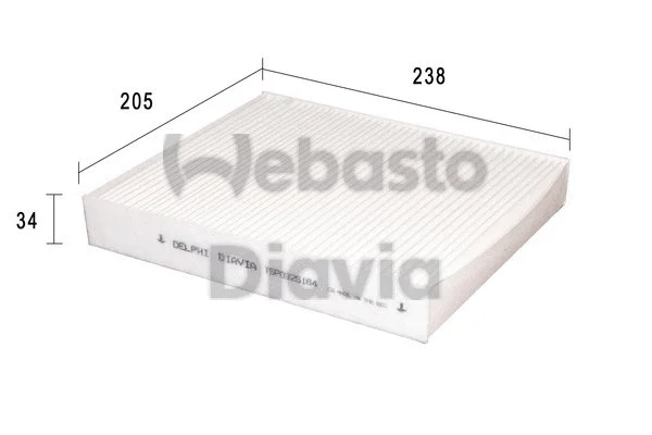 Filter, cabin air (82D0325164A)